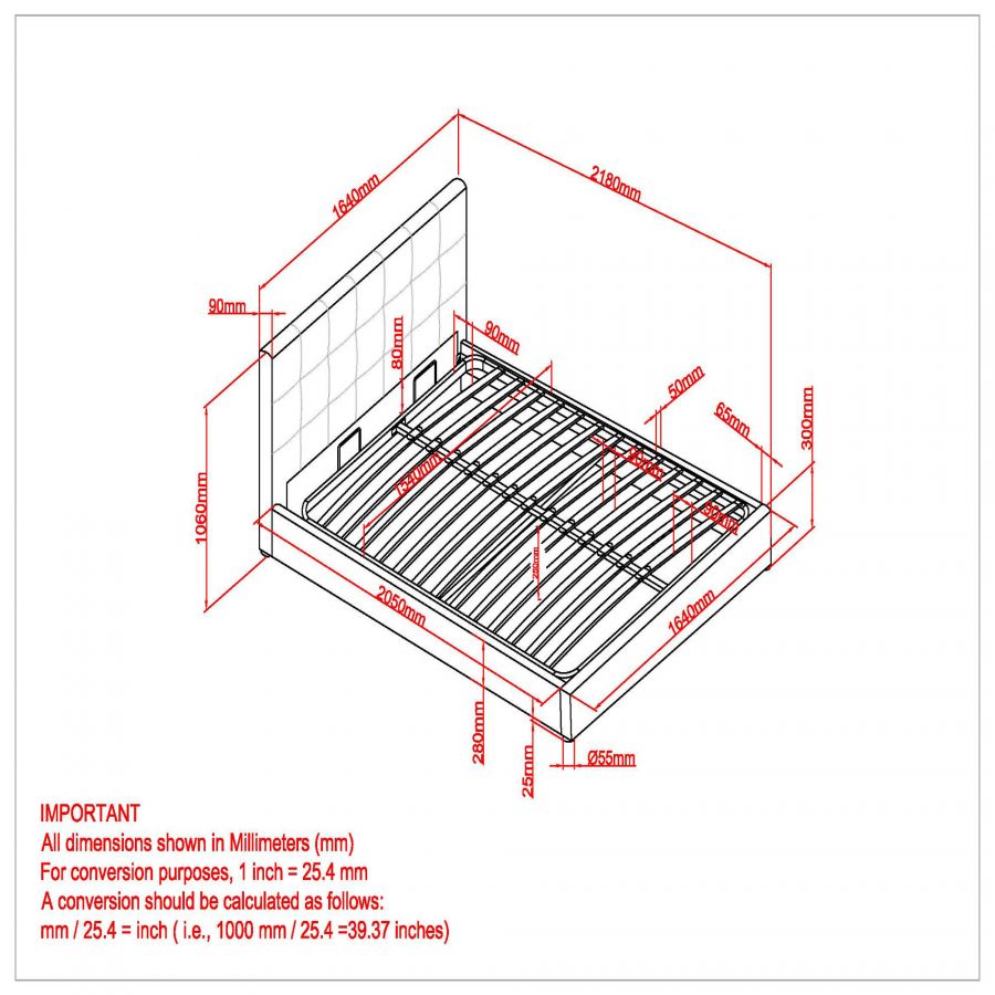 Extara Grey Queen Platform Storage Bed