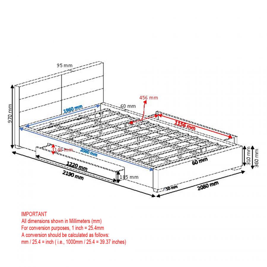 Emilio Light Grey King Platform Bed