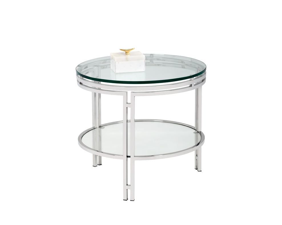 Andros End Table - Stainless Steel