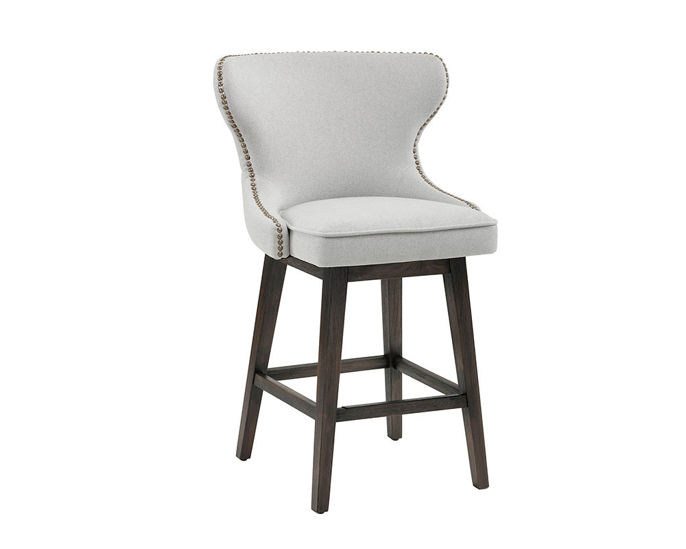 Ariana Swivel Counter Stool - Light Grey