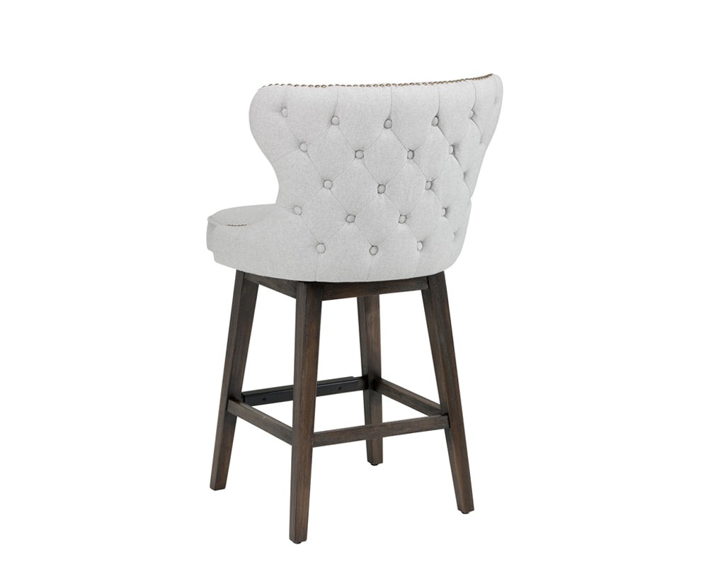 Ariana Swivel Counter Stool - Light Grey