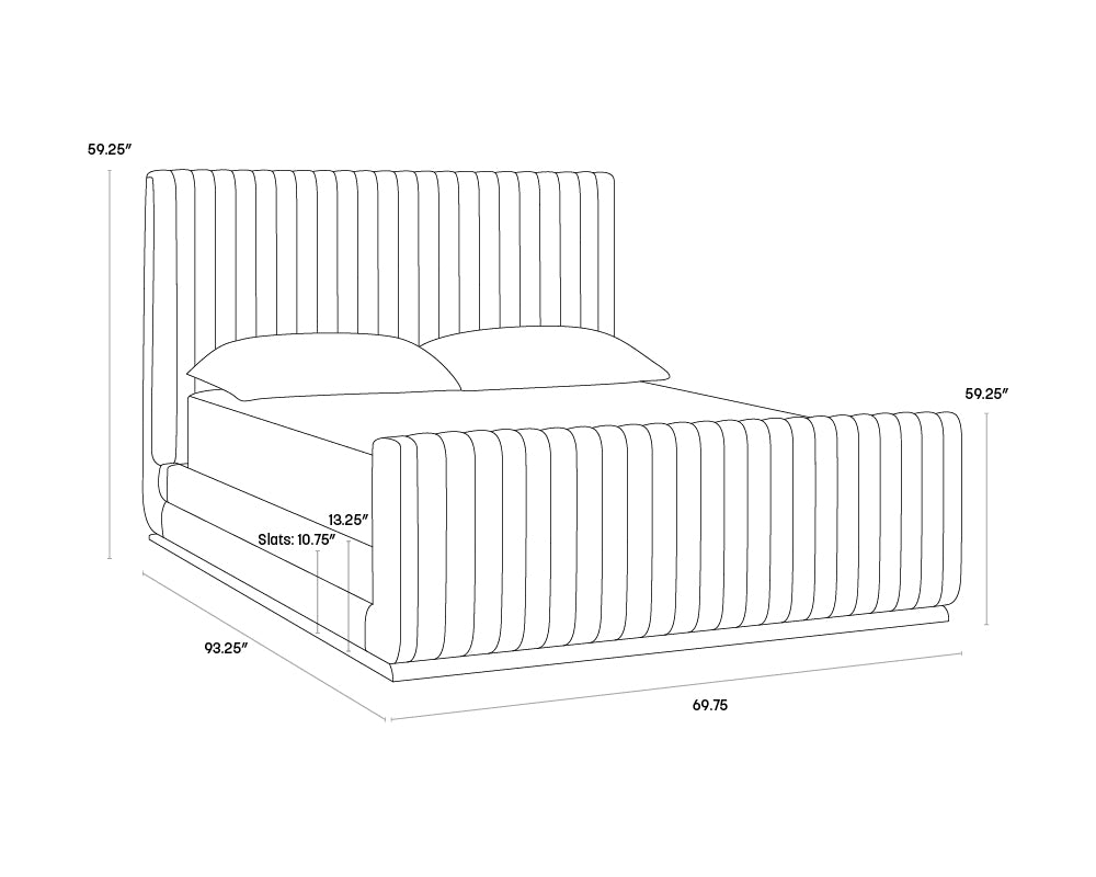 Hylan Bed - Queen - Hemingway Marble