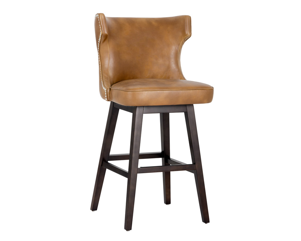 Neville Swivel Barstool - Tobacco Tan