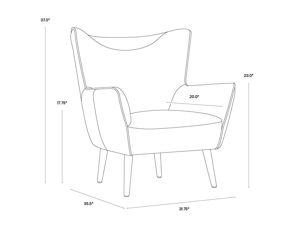 Luther Lounge Chair - Havana Dark Brown