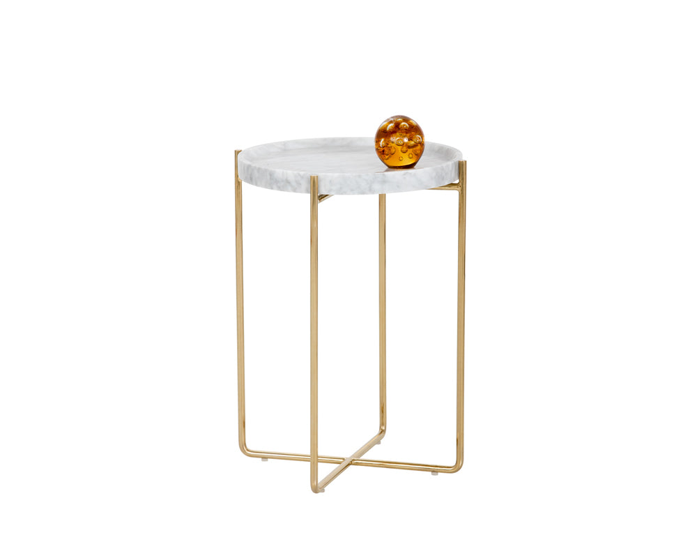 Liv Side Table - White Marble