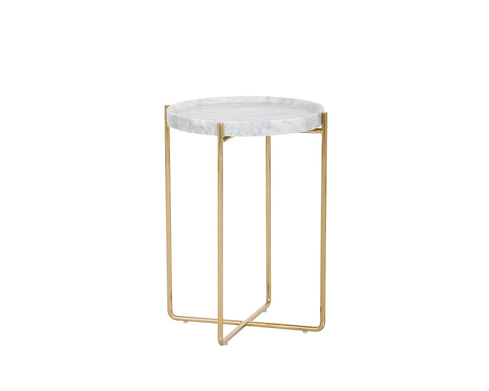 Liv Side Table - White Marble