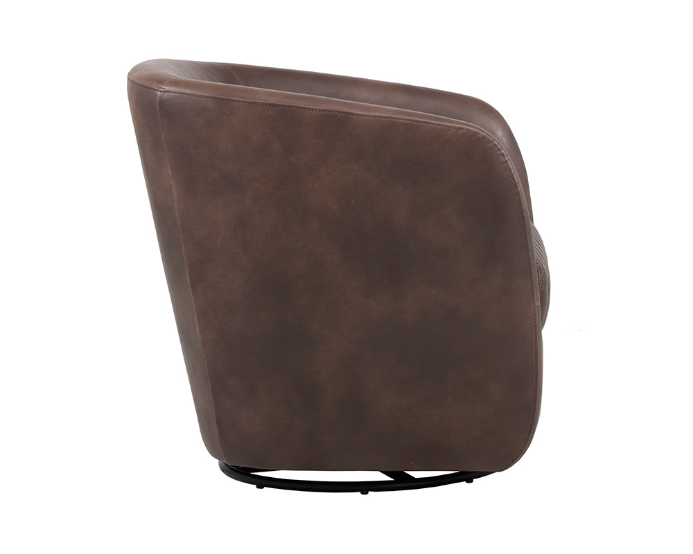 Dax Swivel Lounge Chair - Havana Dark Brown