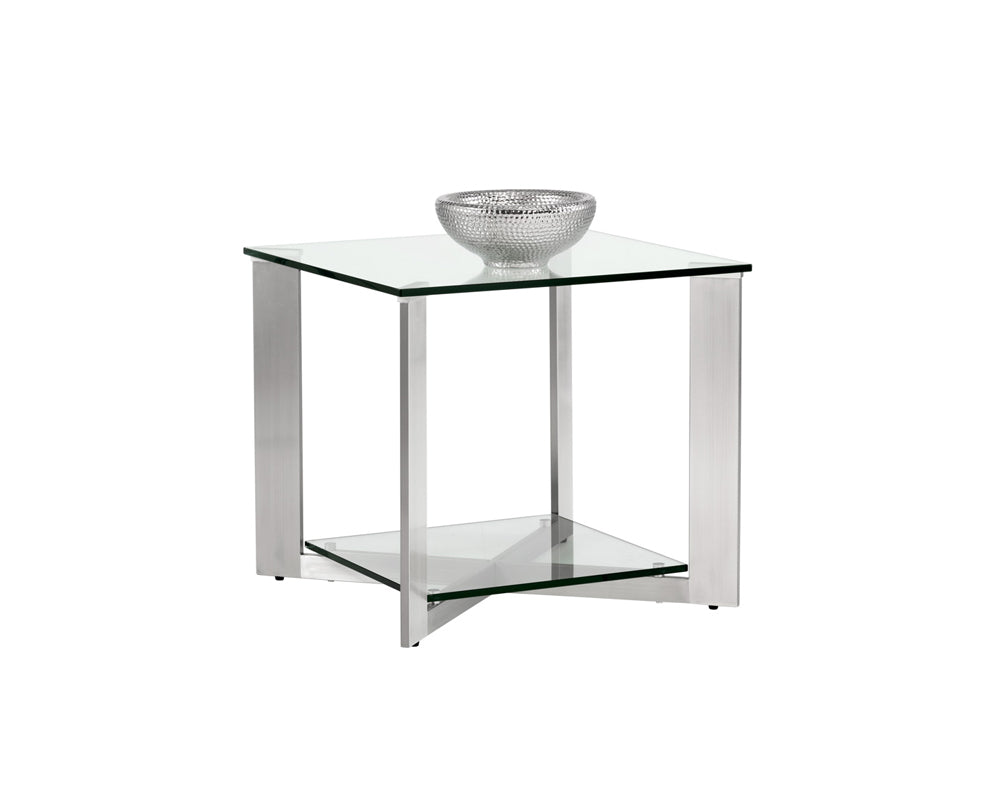Xavier End Table - Stainless Steel