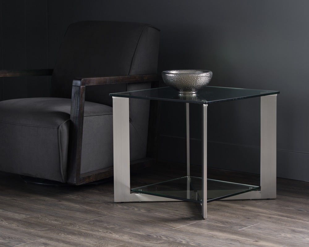 Xavier End Table - Stainless Steel