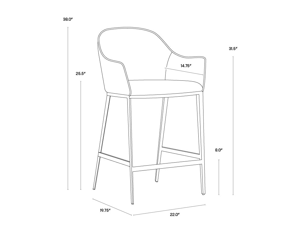 Stanis Counter Stool - White