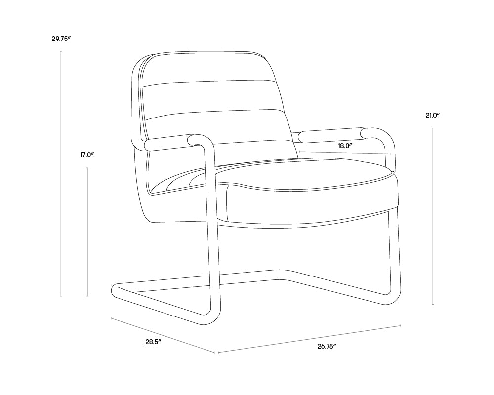 Lincoln Lounge Chair - Beige Linen