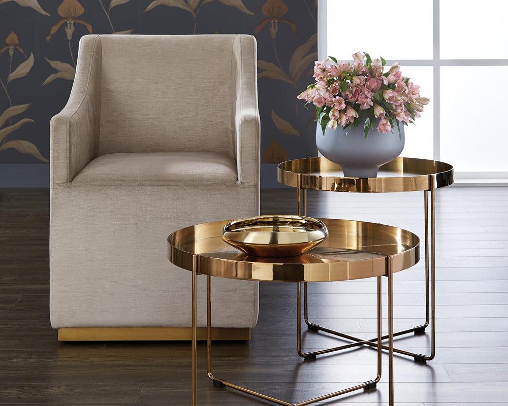 Zane Wheeled Lounge Chair - Piccolo Prosecco