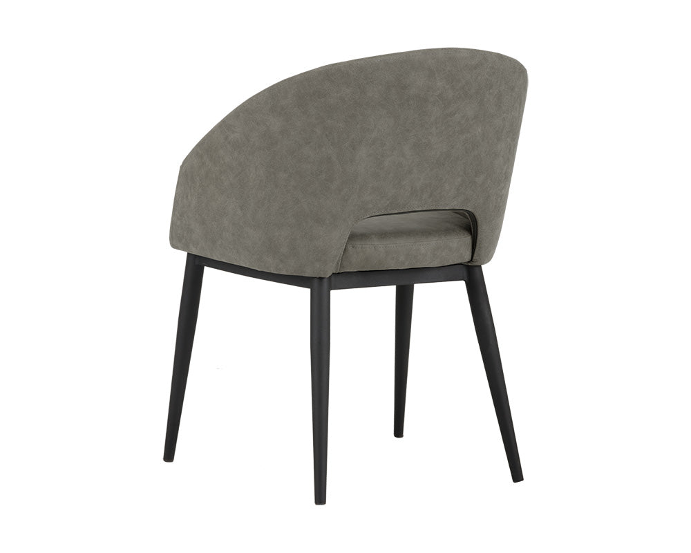 Thatcher Dining Armchair - Black - Antique Grey