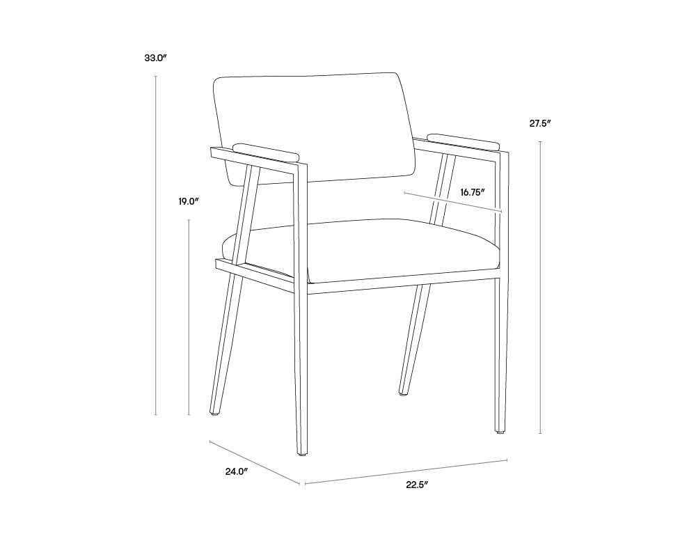Ventouz Dining Armchair - Beige Linen