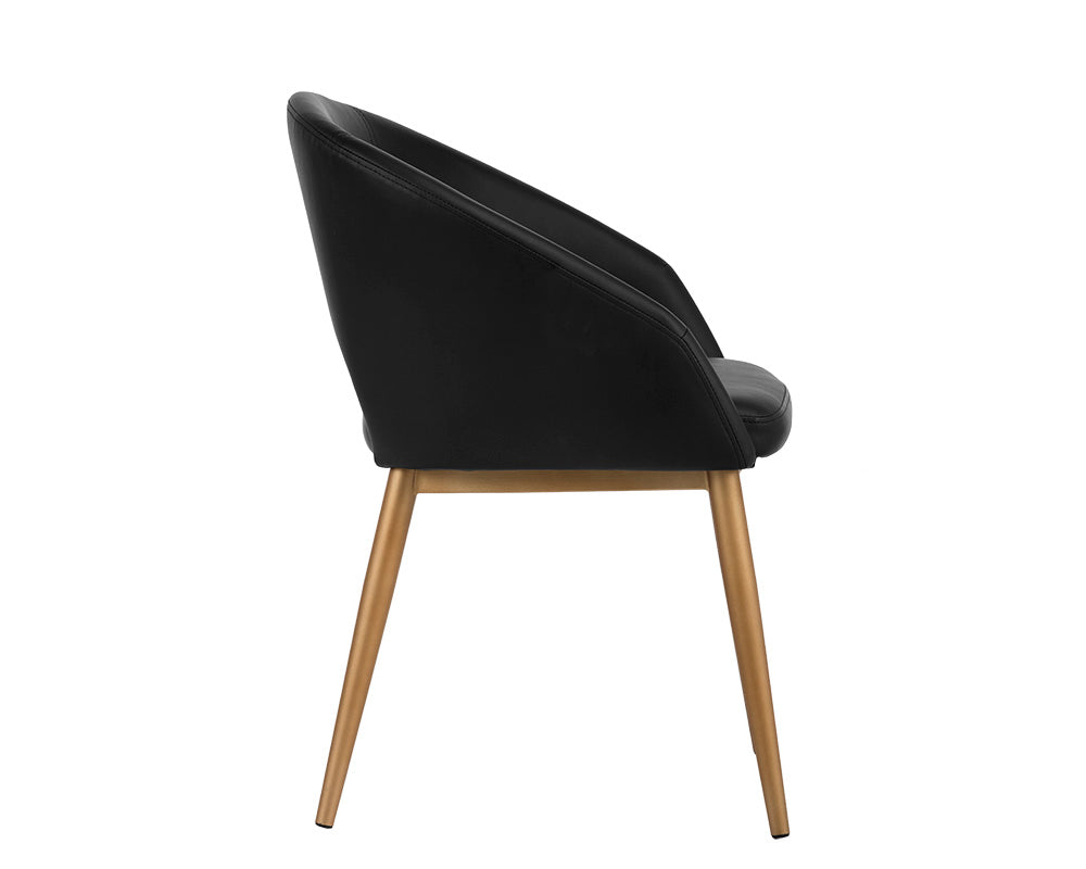 Thatcher Dining Armchair - Champagne Gold - Onyx