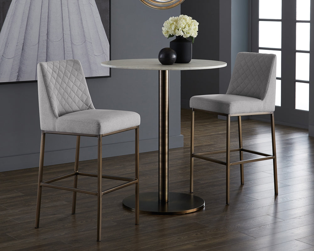 Leighland Barstool - Light Grey