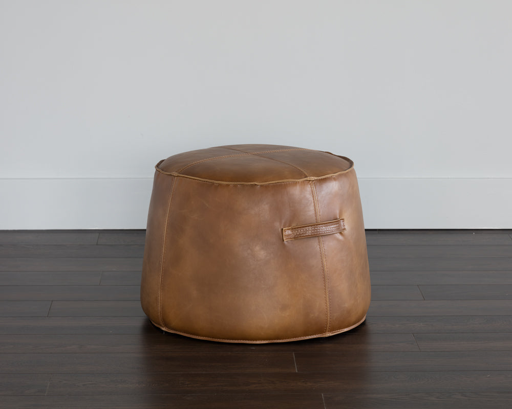 Mitchell Ottoman - Tobacco Tan