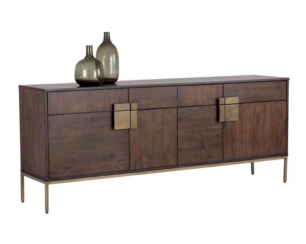 Jade Sideboard - Antique Brass - Dark Mango