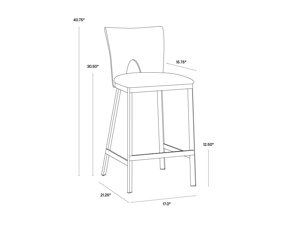 Reid Counter Stool - Biscotti Brown