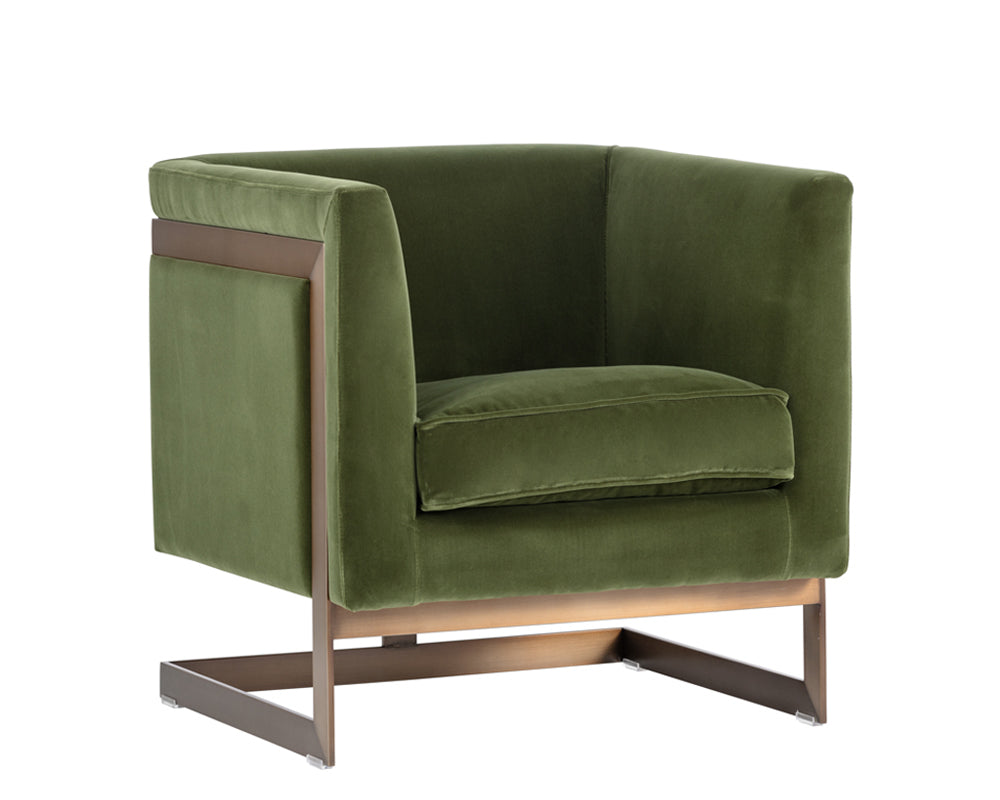 Soho Armchair - Antique Brass - Giotto Olive