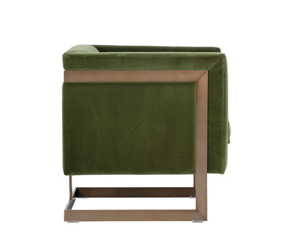 Soho Armchair - Antique Brass - Giotto Olive