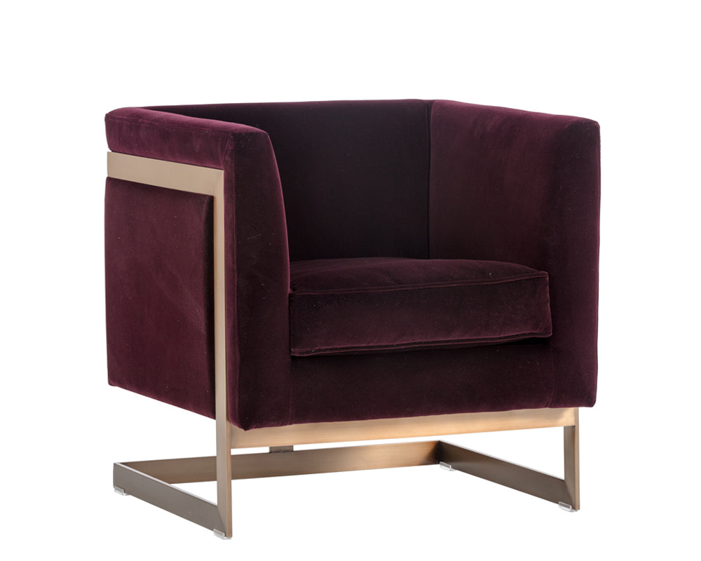 Soho Armchair - Antique Brass - Giotto Cabernet