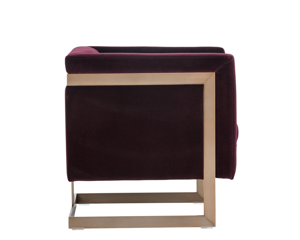 Soho Armchair - Antique Brass - Giotto Cabernet