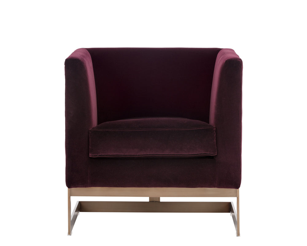 Soho Armchair - Antique Brass - Giotto Cabernet