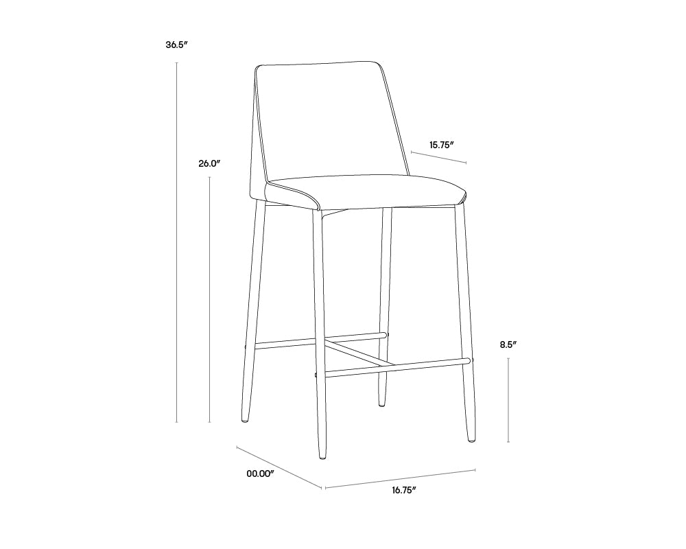 Renee Counter Stool - Armour Grey / Dark Slate