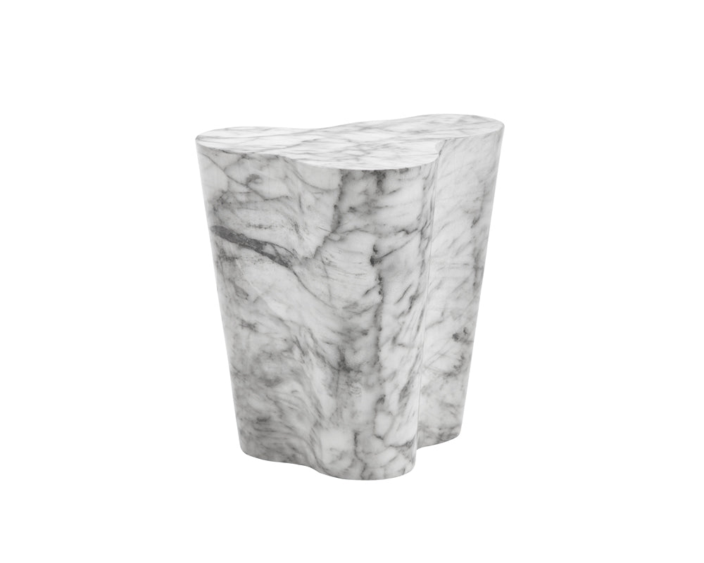 Ava End Table - Small - Marble Look