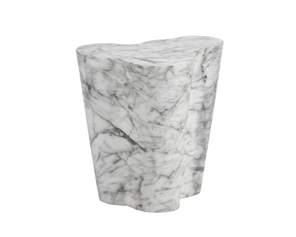 Ava End Table - Large - Marble Look