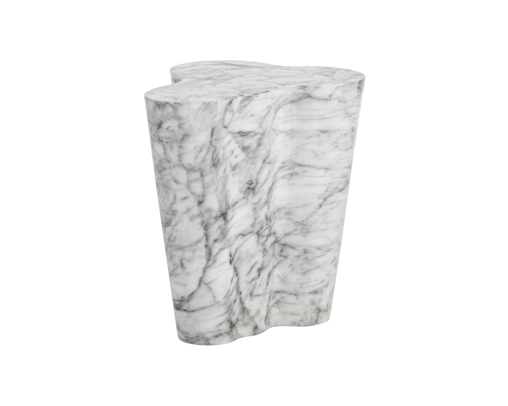 Ava End Table - Large - Marble Look