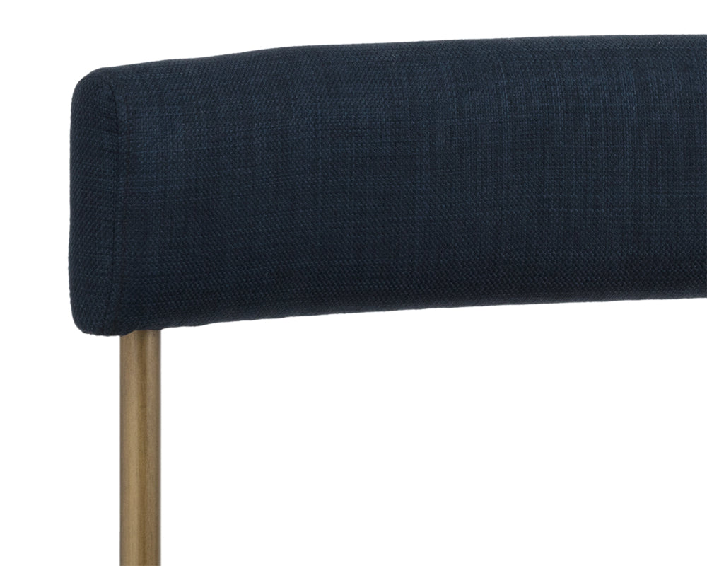 Seneca Dining Chair - Antique Brass - Arena Navy
