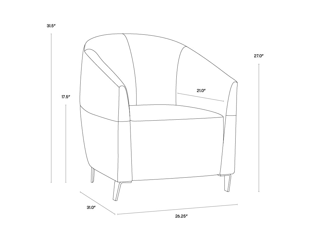 Bronte Lounge Chair - Piccolo Dove / Overcast Grey