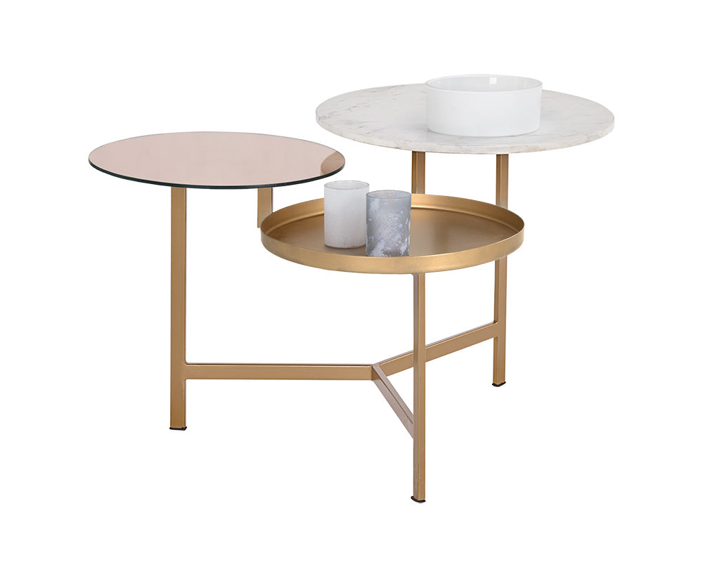 Diesel Coffee Table - Gold / Rose Gold Mirror