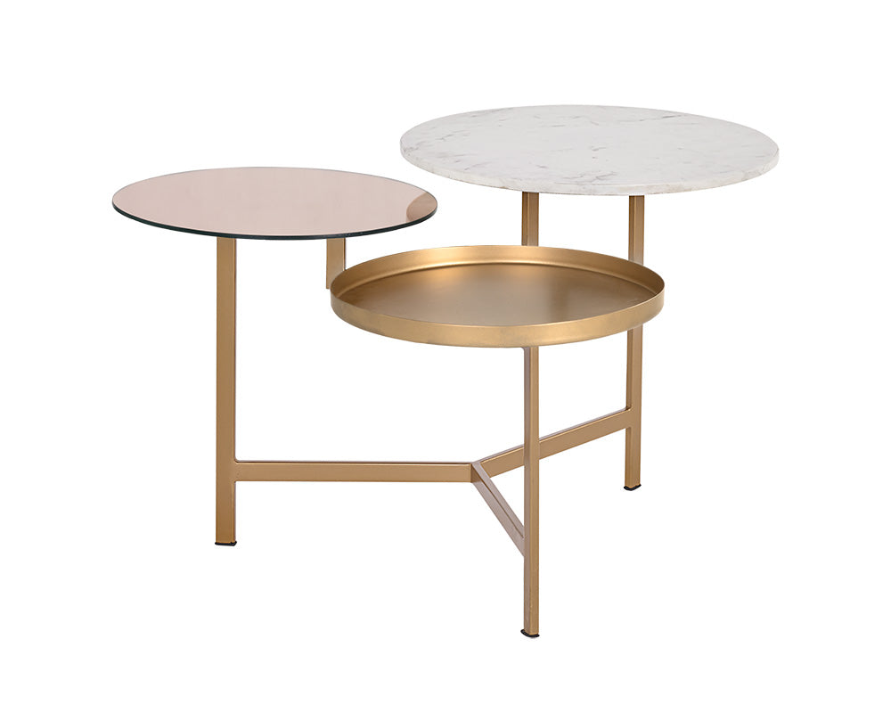 Diesel Coffee Table - Gold / Rose Gold Mirror