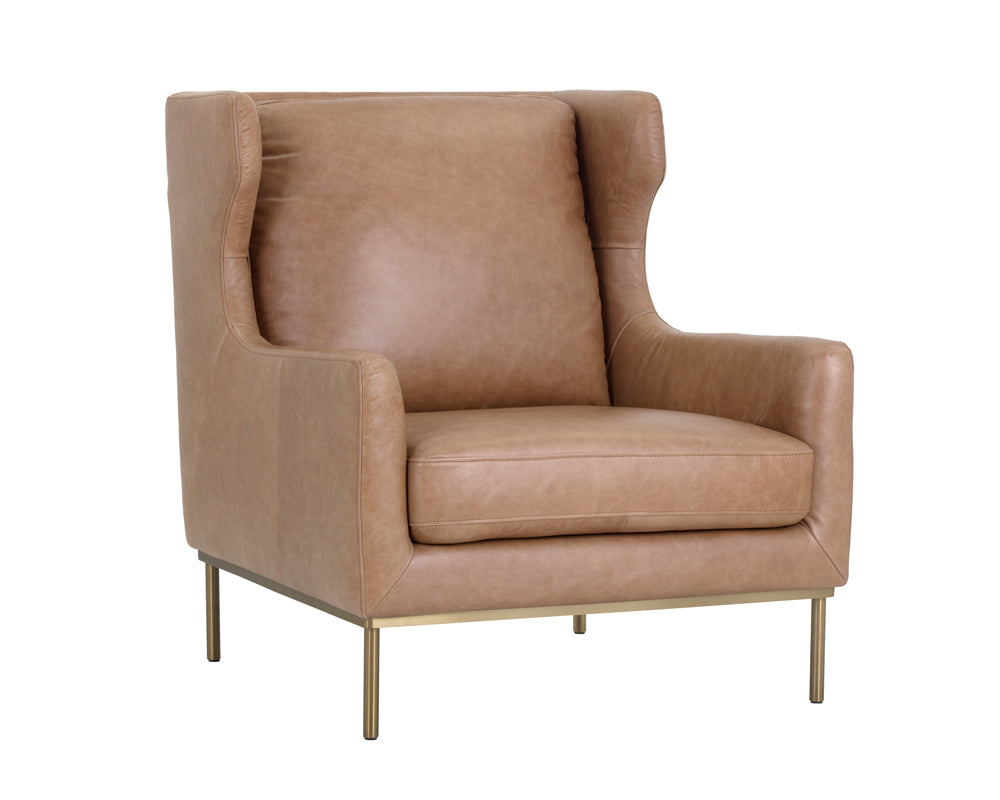 Virgil Lounge Chair - Marseille Camel Leather