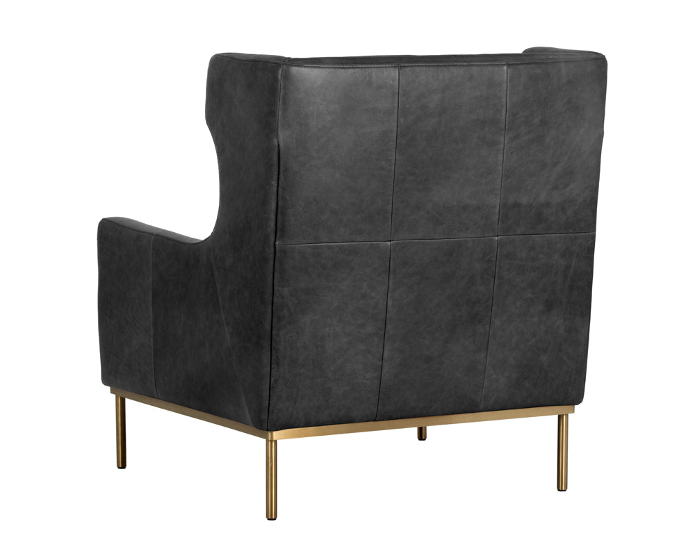Virgil Lounge Chair - Marseille Black Leather