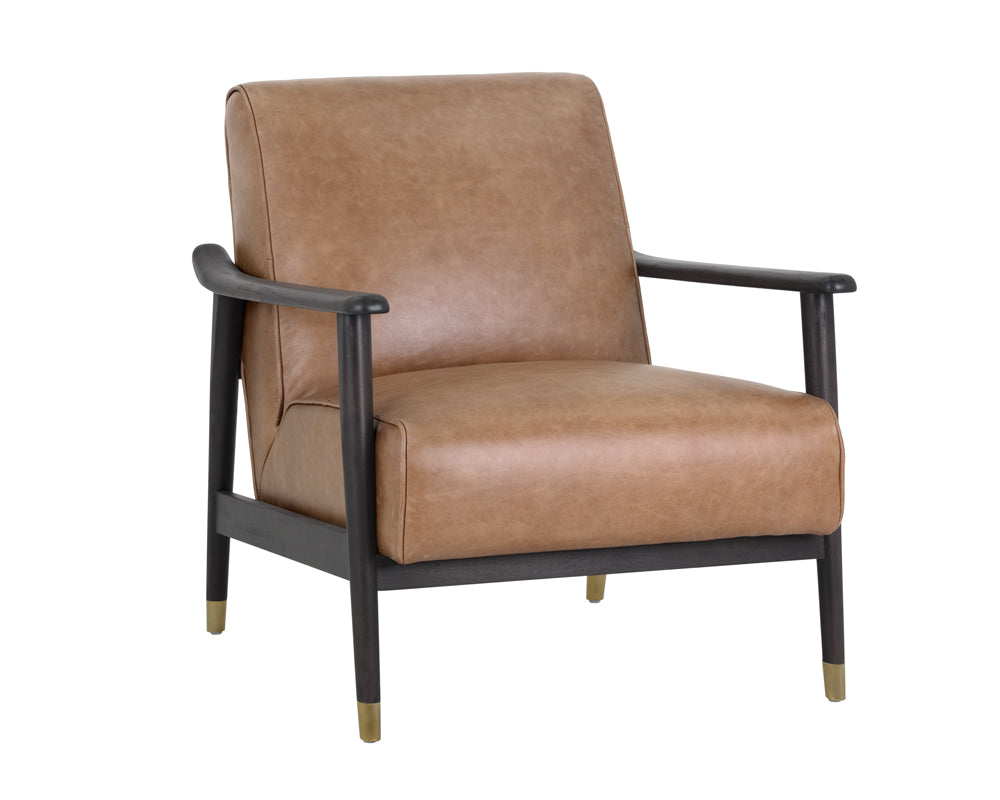 Kellam Lounge Chair - Marseille Camel Leather
