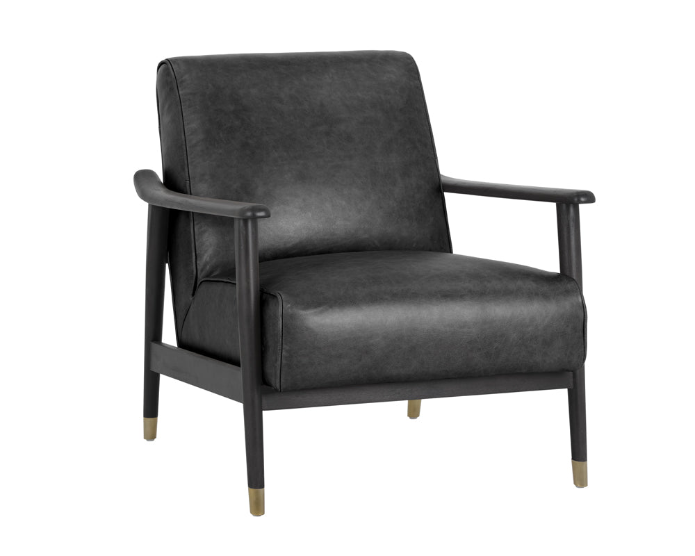 Kellam Lounge Chair - Marseille Black Leather