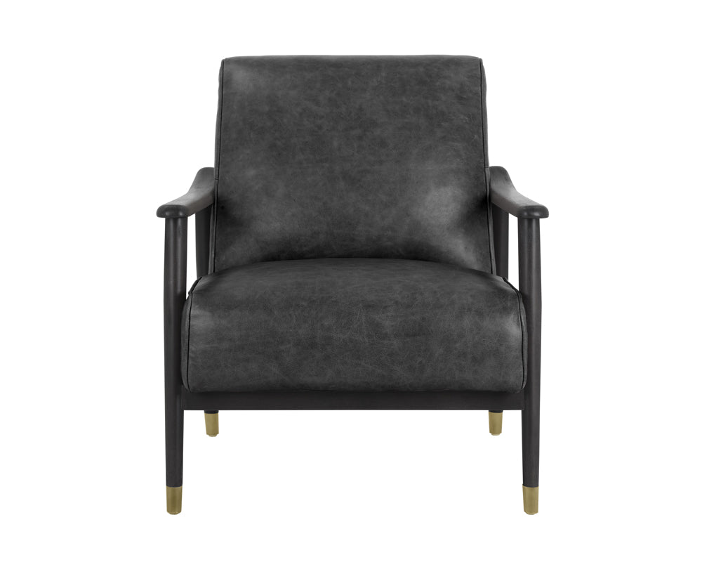 Kellam Lounge Chair - Marseille Black Leather