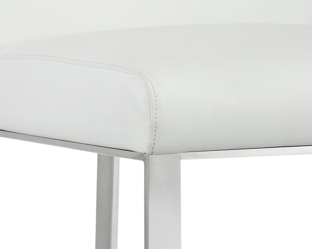 Dean Barstool - Stainless Steel - Cantina White