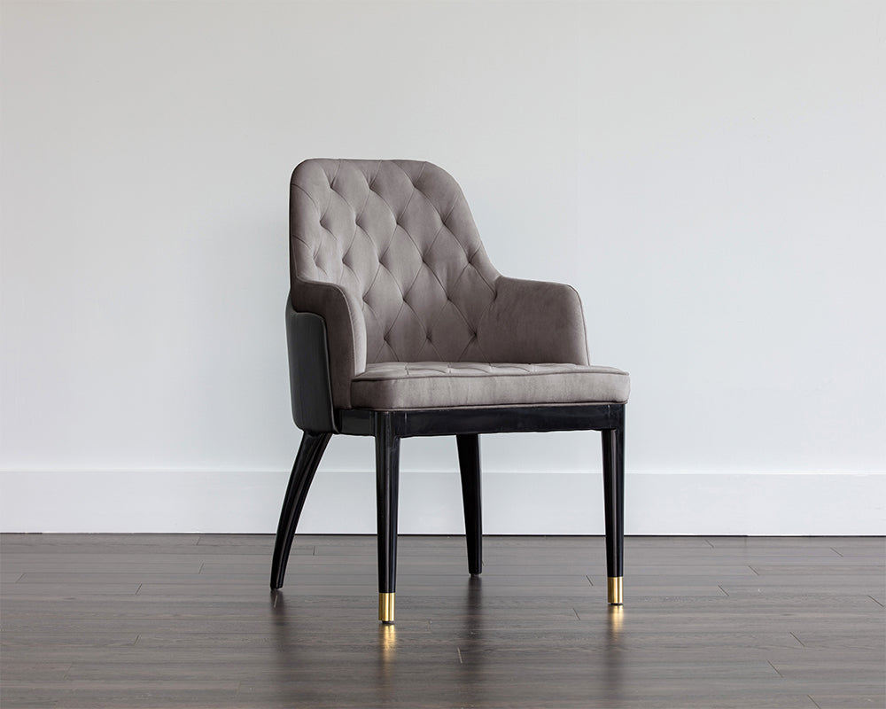 Gia Dining Armchair - Antonio Cameo / Black