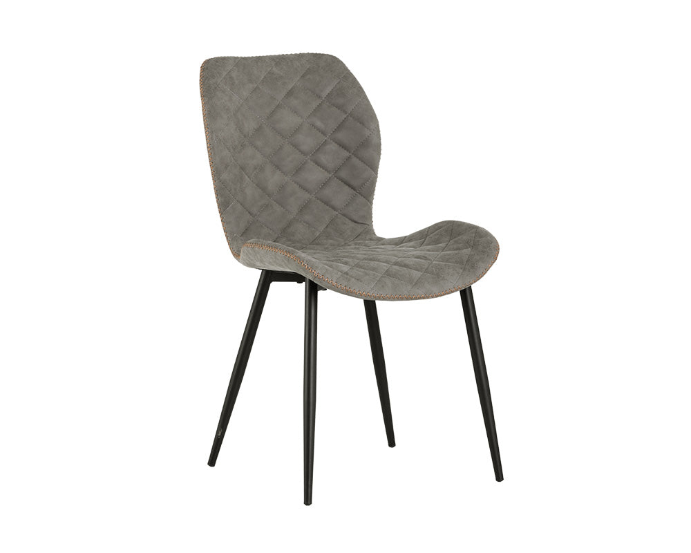 Lyla Dining Chair - Black - Antique Grey
