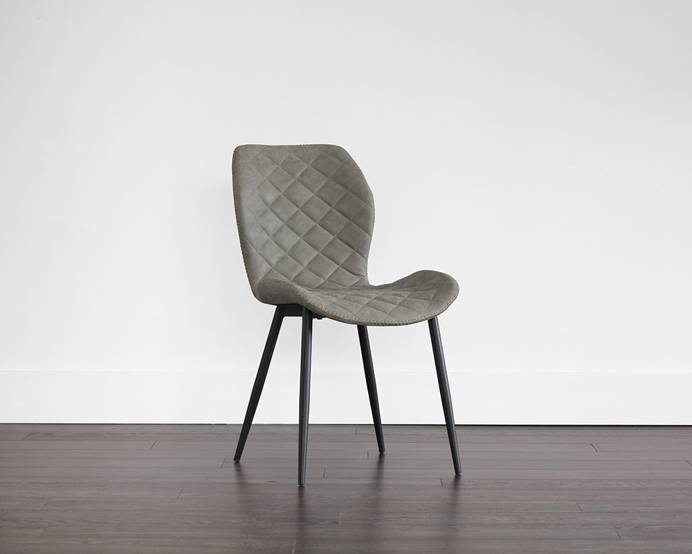 Lyla Dining Chair - Black - Antique Grey