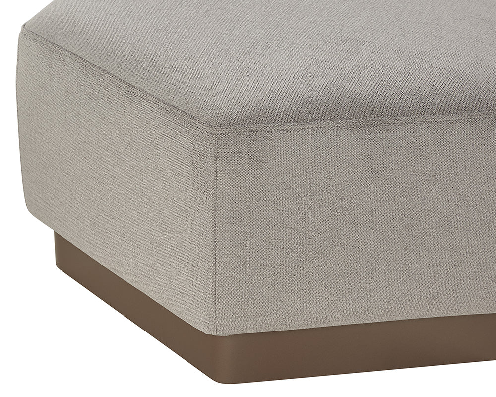 Kelsey Ottoman - Polo Club Stone