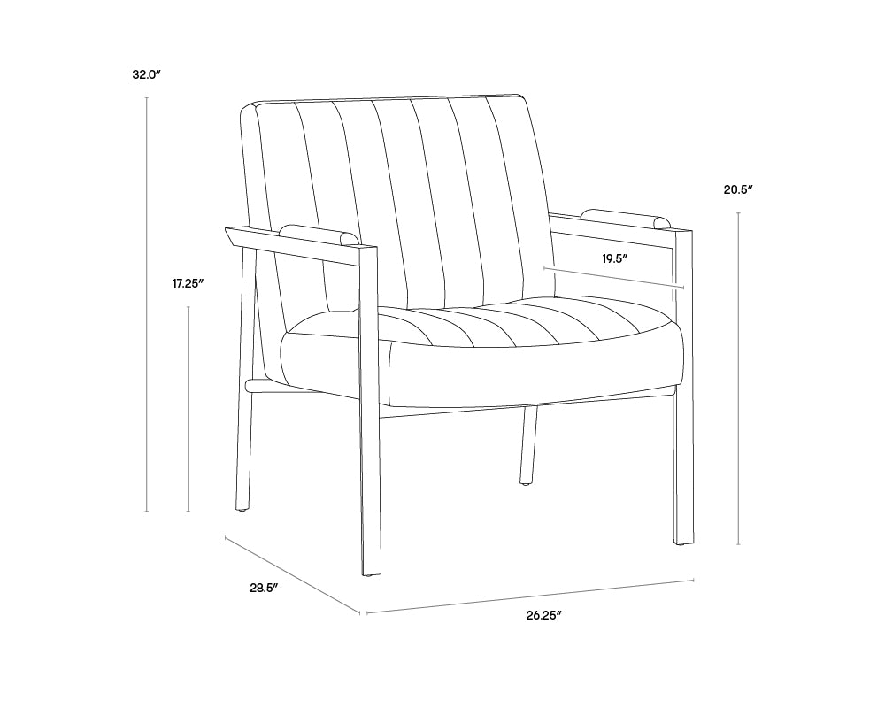 Laney Lounge Chair - Milestone Cream