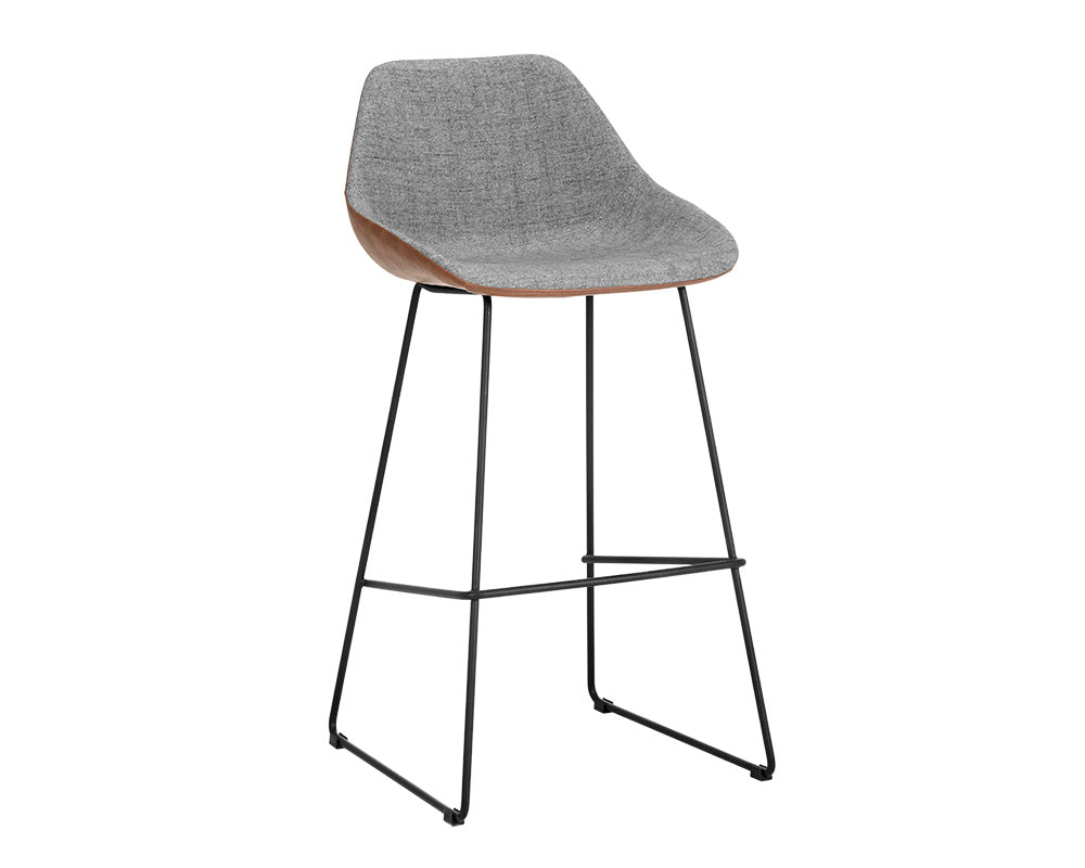 Mccoy Barstool - November Grey / Cinnamon Brown