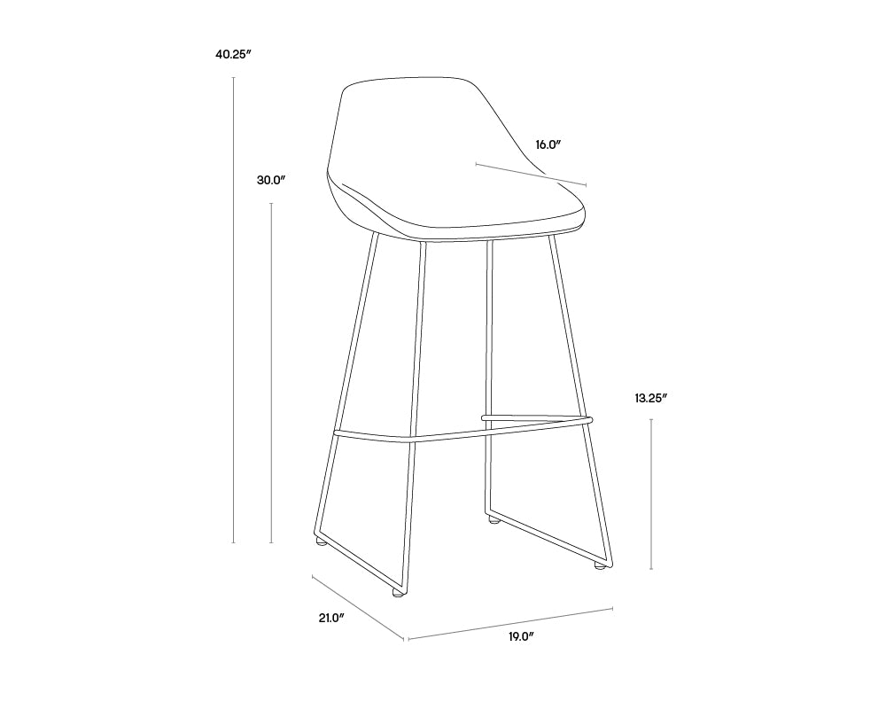 Mccoy Barstool - November Grey / Cinnamon Brown