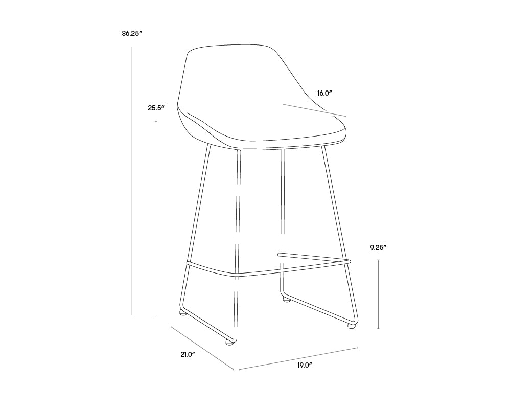 Mccoy Counter Stool - November Grey / Nightfall Black